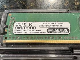 Bd16g2666mqr26 Black Diamond 16gb Ddr4 Rdimm 2666 Mhz Server Memory Ecc Ram Up To 14x / 224gb