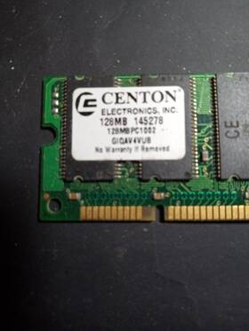 Gkjav4vub Centon 659245664487 128mb Registered Ecc Pc100 Sdram Dimm Memory