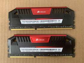 Cmy16gx3m2a1600c9r Corsair Lot Of 2 8gb Pro Series Gold Ddr3 1600mhz G6-4 1