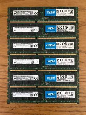 Ct16g3ersld4160b.36fp Crucial 6x16gb Ddr3-1600mhz Ecc Rdimm Passed Memtest