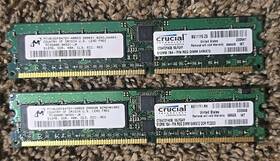 Ct6472y40b Crucial 1gb 2 512mb Ddr Pc3200 Ecc Registered Server Memory