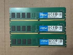 Ct8g4dfs8213.c8fbr1 Crucial Lot Of 3 8gb Ddr4 2133 Udimm Memory Module I2-6 17