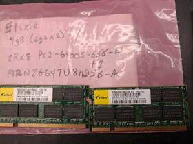 Elixir M2n2g64tu8hd5ac-1020 4gb 2x2gb Ddr2 Sdram Dimm Pc2-6605-555-13 240-pin