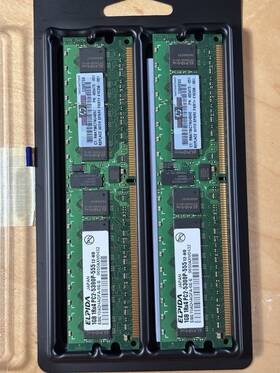 Pc2-5300p-555-12-h0 Elpida Ebe10ad4agfa-6e-e 1gb 1rx4 Dimm Ram X2 Each 2gb Total