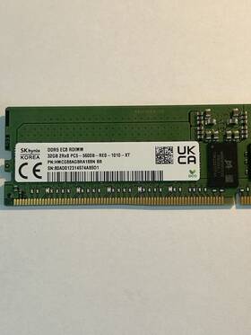 Hmcg88agbra188n Hynix 32gb 2rx8 Pc5-5600b Ddr5 Ec8 Rdimm Server Ram
