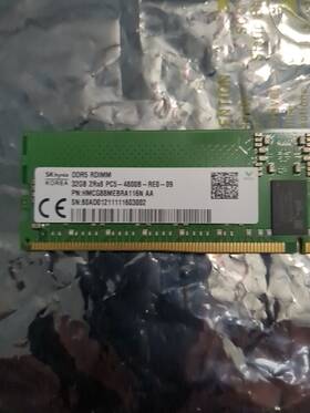 Hmcg88mebra Hynix 32gb Ddr5 4800mhz Pc5-38400 Ecc Registered Rdimm Memory Ram