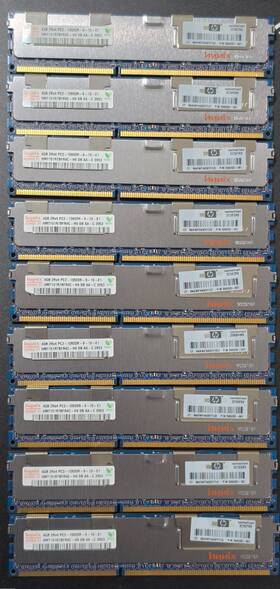 Hynix Hmt15r7bfrac Lot Of 9x 4gb 2rx4 Pc3-10600-9-10-e1 Memory Modules