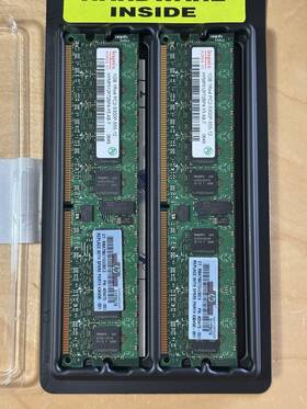 Pc2-5300p-555-12-h0 Hynix Hymp512p72bp4-y5 1gb 1rx4 Dimm Ram X2 Each 2gb Total