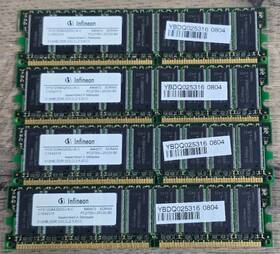 Infineon Hys72d64320gu-6-c 4 512mb 184pin Ddr 333 2.5v Ecc Udimm Cl2.5 - 2 Gb