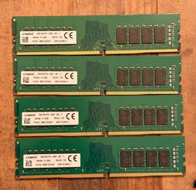 Kingston Mibs170223dc7 Lot Of 4 16gb Ddr4 Ram Memory Modules 2rx8 Pc4-2400t-ub1-11 Kyxcov
