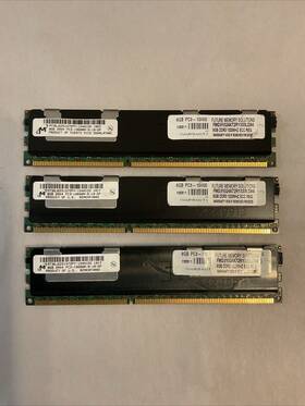 Mt36jszs1g72py-1g4a1dd Micron Mt26jszs1g72py-1g4a1dd Lot Of3 8gb 2rx4 Pc3-10600r-9-10-dp Reg Server Ram