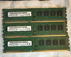 Micron Mt8ktf51264az-1g6p1 Lot 3x 4gb 1rx8 Pc3l-12800u Ddr3l Ecc Desktop Memory
