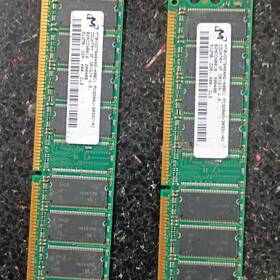 Micron Mt8vddt6464ag-40bc1 2x 512mb Ddr1 Sdram Dimm Pc3200 184-pin Cl3 Ram Modules 1gb Total