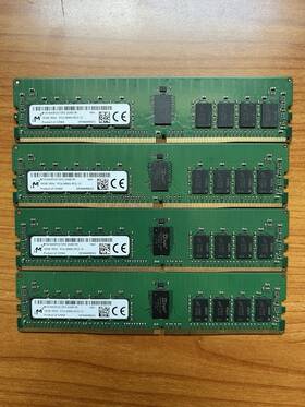 Mta18asf2g72pz-2g6e1ri Micron Lot Of 4 16gb 1rx4 Pc4-2666v-rc1-11