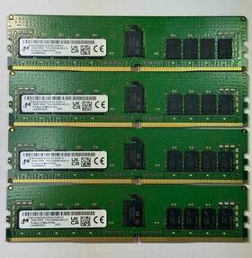 Mta18asf2g772pdz-3g2r1ti Micron Lot 4x16gb 64gb 2rx8 Ddr4-25600 Pc4-3200aa Reg Ecc Ram Server Memory