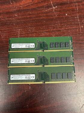 Mta9asf1g72az-3g2e2zi Micron Lot Of 3 8gb Pc4-3200aa-ed2-11 Server Ram #95