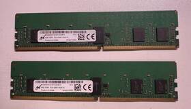Pc4-2400t-rdb-10 Micron 4gb 1rx8 Ecc Reg Server Memory Lot Of 2 8gb Total