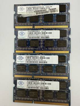 Nt4gc64c88b1ns-di Nanya Lot Of 4 4gb 4pk 1rx8 Laptop Ram Pc3-12800s So-dimm Memory Pc3-10600s #9