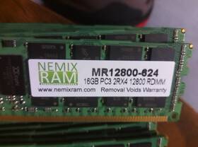 Mr12800-624 Nemix Ram 16x 16gb Pc3 2rx4 12800 Rdimm 256gb