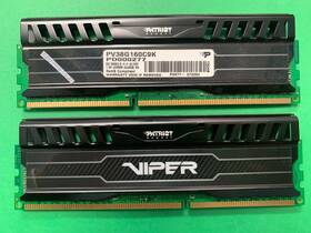 Pv38g160c9k Patriot Viper 8gb 2x4gb 1600mhz Udimm Ddr3 Computer Ram Memory