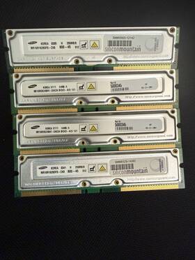 Mr16r1628dfo-ck8 Samsung Rdram Rimm Pc-800 4x Memory Modules 256mb 64mb 184-pin