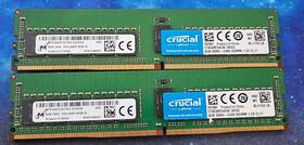 Pc4-2400t-rcb-10 Samsung Micron 16gb 2x8gb 8gb 1rx4 Ecc Reg Rdimm Server Memory