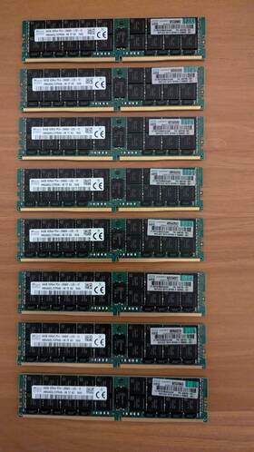 Hma84gl7mmr4n-vk Sk Hynix Lot Of 8 64gb Ddr4-2666 Ecc Reg Server Ram Rdimm