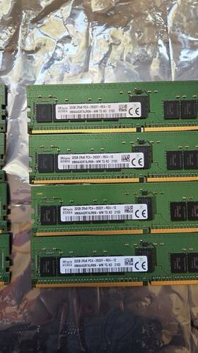 Hmaa4gr7ajr8n-wm Sk Hynix Lot Of 4 X 32gb Ddr4 2933 Rdimm Ecc Server Ram Set