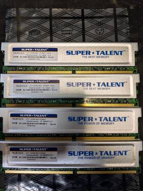 T8ub1gc5 Super Talent 4gb 4x1g Stt Ddr4-800 Pc5400 Heatspreader Cl5 Dimm