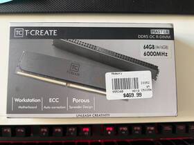 Ctcmd564g6000hc32aqc01 Team Group Teamgroup T-create Master Overclocking Ddr5 R-dimm 64gb Kit 4 X 16gb 6000mhz