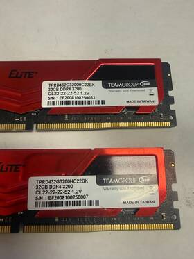 Team Group Tprd432g3200hc22bk Elite 64gb Kit 32gb X 2 Pc4-3200 1.2v