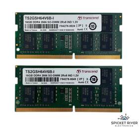 Ts2gsh64v6b-i Transcend Lot Of 2 - 16gb 2rx8 Pc4-2666v Ddr4 Sodimm Laptop Ram