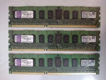 Lot Of Kingston 4GB KVR13R9S4/4I PC3 10600R DDR3 Ecc Server Memory ( 12GB Kit). Fixed Price $39.00.