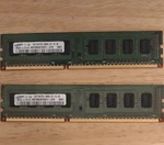 Samsung Memory Dimm (2) 1GB 1RX8 PC3-8500U DDR3 1066MHZ M378B2873EH1-CF8. Fixed Price $5.00.