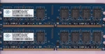 2GB 2X1GB PC2 5300 Nanya DDR2-667 Blue NT1GT64U8HB0BY-3C Desktop Ram Memory Kit. Fixed Price $7.20.