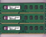 6GB 3X2GB PC3-10600 DDR3-1333 Kingston KP223C-ELF Desktop Ram Kit Elpida Chips. Fixed Price $15.90.