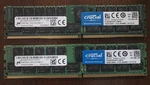 Lot Of Crucial Micron 32GB DDR4-2133MHZ Rdimm 2RX4 PC4-2133P-RBB-10. Fixed Price $200.00.