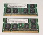 Quimonda 2GB DDR2 Laptop Memory Kit X 1GB PC2-5300S HYS64T128021EDL-3S-B2. Fixed Price $9.99.