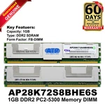 Atp AP28K72S8BHE6S 1GB DDR2-667/PC2-5400 Fb-dimm 240-PIN CL5 Memory Module. Fixed Price $15.99.