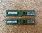 Samsung 4GB Kit (2X2GB) M378T5663QZ3-CF7 Hp 404575-888 PC2-6400 800MHZ DDR2 Dimm. Fixed Price $18.99.