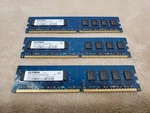 Elpida 6GB (3X 2GB) PC2-6400U DDR2 800MHZ Desktop Ram Memory Lot Matching. Fixed Price $14.99.