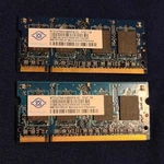 Nanya 1GB 2X512MB Laptop Memory PC2-5300 NT512T64UH8B0FN-3C DDR2 Sdram. Fixed Price $9.00.