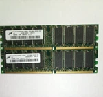 Used Working Pulls Micron 256MB PC2100 Ddr 266 CL2.5 Memory Matching Set. Fixed Price $14.99.