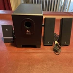 Logitech X-240 Computer 2.1 Surround Sound System Black Tested Works Clean. Fixed Price $24.00.