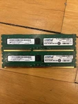 Micron 2X4GB 2RX8 PC3-10600E 1333MHZ Ram Module MT18JSF51272AZ-1G4M1ZF. Fixed Price $20.00.