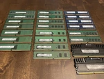 Lot Of 23 Server Ram, Mixed Speeds/brands, 4GB, 8GB, PC3, PC4, Sk Hynix Kingston. Fixed Price $225.00.