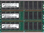 768MB 3X256MB PC-3200 DDR-400 Micron MT8VDDT3264AG-40BG4 DDR1 PC3200 Ram Kit My. Fixed Price $9.80.