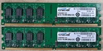 Crucial 2GB X2 4 Total PC2-5300 DDR2-667MHZ Desktop Sdram Memory Udimm. Fixed Price $12.50.