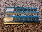 Quantity Of Two Nanya NT1G72U8PAIBY-3C PC2-5300E-555-12-G1 Ram Sticks. Fixed Price $19.00.