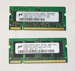 Laptop Memory Various Brands 512MB 2RX16 PC-2 4200S Pair Chips School Surplus. Fixed Price $8.99.